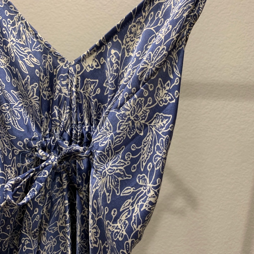 Boho adjustable maxi dress in blue gray - Picture 3 of 3